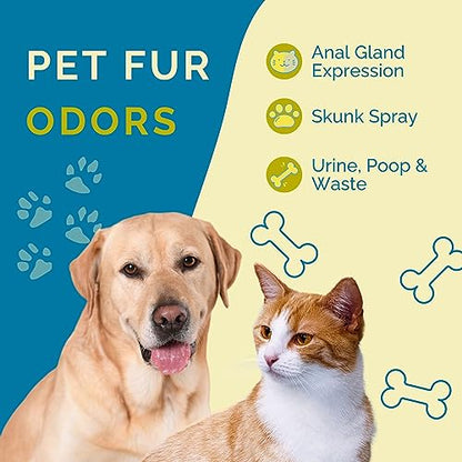 No Scent Anal Gland Express & Skunk Spray Pet Fur Cleaner for Dogs & Cats (8 Fl Oz / 237 mL) - size: 8 Fl Oz (Pack of 1)