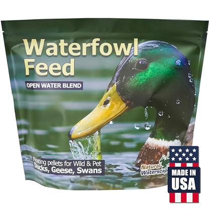 Natural Waterscapes Waterfowl Feed (5 lb) Floating Duck Food | for Wild Ducks, Pet Ducks, Geese, Swans