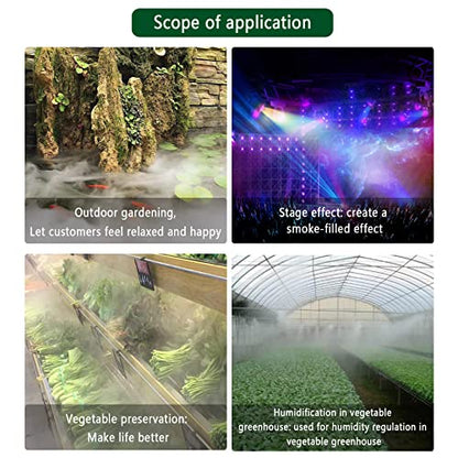 Ultrasonic Mist Maker Fogger 10 Head(8400ml/H),110V 350W Power Water Proof Ultrasonic Mister,Ultrasonic Fogger Humidifier with Float,for Vegetable Preservation,Landscape,Halloween Atmosphere - size: 10 HEAD