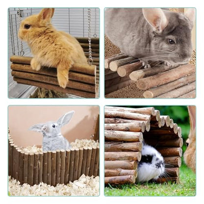 Hamiledyi Chinchilla Wooden Suspension Bridge Platform Toy, Small Animal Climbing Toys for Guinea-Pigs Sugar Glider Squirrel and Other Small Animals (Shrub) - color: Shrub