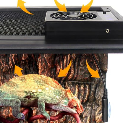 Reptiles Cooling Fan for Terrariums Low Chiller Air Coolers Humidity Reducer Chiller Automatic Control Reptiles Habitat Improvement - color: D