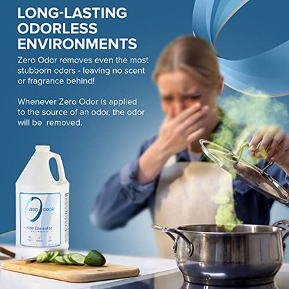 Zero Odor Multi-Purpose Odor Eliminator, Air and Surface Odor Remover for Home, Bathroom, Kitchen, and Closet, Refill, 128 oz - size: 128 Fl Oz (Pack of 1)
