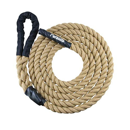 Perantlb Outdoor Climbing Rope for Fitness and Strength Training, Workout Gym Climbing Rope, 1.5'' in Diameter, Length Available: 8,10, 15, 20, 25, 30,40, 50 Feet… - size: 15 ft, style: Without Hook