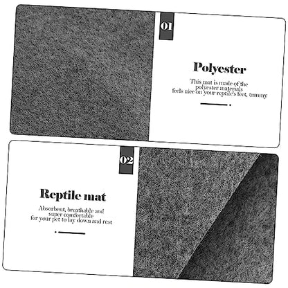LIOOBO 2pcs Reptile Tank Accessories Decorative Reptile Carpet Tortoise Bedding Cypress Mulch Pad Household Snake Bedding