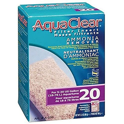 AquaClear 20 Ammonia Remover Inserts | Aquarium Filter Replacement Media, A596 - size: AC20 (Old) 1-Pack