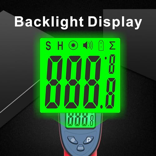 Digital Infrared Thermometer Gun -58℉ to 1022℉ (-50℃ to 550℃), Adjustable Emissivity, Laser Temperature Gun for Cooking, BBQ, Oven, Engine, and Industrial Use (Not for Human Body) - color: Red