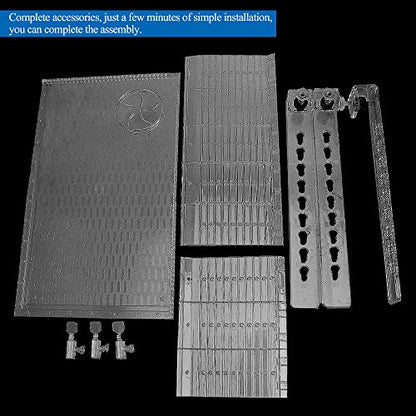 Hanging Turtle Basking Platform, Adjustable Acrylic Aquatic Reptile Turtle Tank Dock with Ramp, for Aquatic Turtles, Turtle Tank Aquarium - Medium (12inch)
