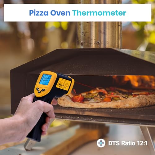 Etekcity Infrared Thermometer Laser Temperature Gun 774 | Cooking, Pizza Oven, Griddle, BBQ, Meat, HVAC, Engine, Adjustable Emissivity, MAX Display, Surface Measurement - color: Light Yellow, style: Classic