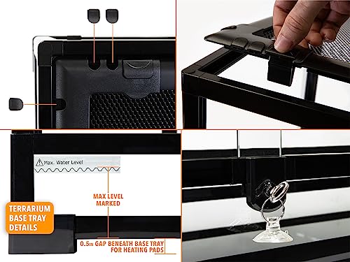 Carolina Custom Cages, 36Lx24Wx24H Tall Large Deep Terrarium; Easy Assembly - size: 36Lx24Wx24H