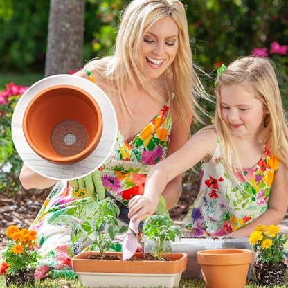 50pcs Flower Pot Hole Mesh Pads, Round Plant Pot Drainage Hole Screens 1.97 Inch Succulent Planter Drainage Mesh Gardening Bonsai Bottom Grid Mat