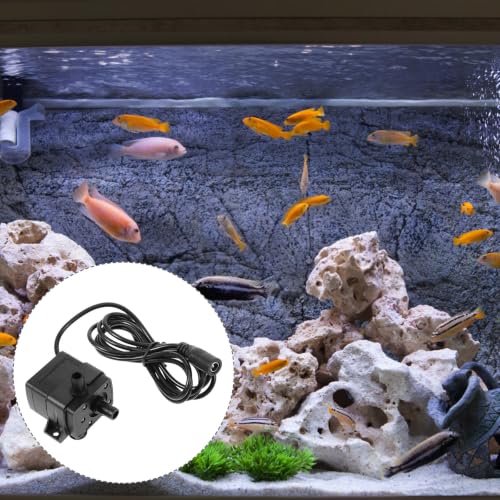 Homoyoyo Quiet Submersible Water Pump for Fish Tank and Pond with 90-240l/h Capacity, Sturdy Abs Material and Smooth Surface, for Aquarium Circulation and Outdoor Fountain Use