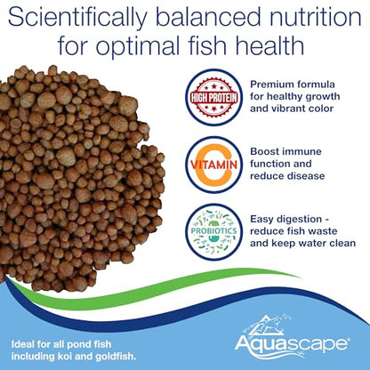 Aquascape Premium Staple Fish Food Pellets for Small to Medium Pond Fish, Medium Pellet, 2.2 Pounds | 98868 - size: 2.2 Pound (Pack of 1), style: Medium Pellet