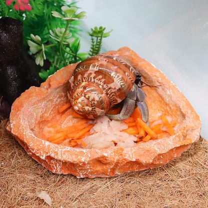 3 Pack Reptile Food Dish, Resin Hermit Crab Food & Water Bowl, Reptile Feeding Food Dish Kit, Tank or Aquarium Accessory, Suitable for Turtle Lizard Hermit Crab Snail Bearded Dragon Leopard Gecko - color: Yellow