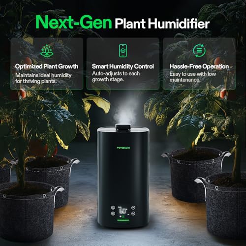 VIVOSUN AeroStream H05 Intelligent Wi-Fi Humidifier, 1.32 Gal / 5 L Humidifier with Temp & Humidity Probe, Smart Remote Control, Designed for Growers (Pack of 2) - size: 5 L (Pack of 2)