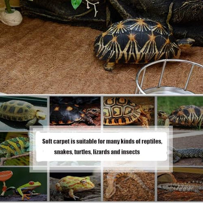 Hamiledyi Reptile Carpet 118" L x 16" W Natural Coconut Fiber Tortoise Carpet Mat for Pet Terrarium Liner Reptile Supplies for Lizard Snake Chamelon Turtle Bedding Bunny Rabbit Mat - size: 1 Pack/118 x 16 Inch