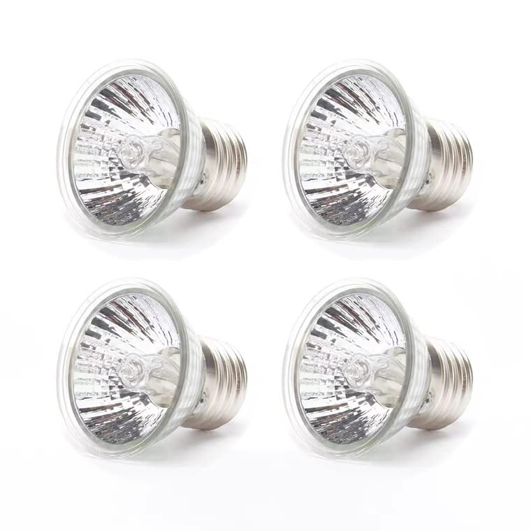 25W&50W 4-Packs UVA/UVB Heat Bulbs, Reptile Heat Lamp Bulb,Basking Light Bulb for Reptiles & Amphibians - style: 4pcs Bulbs