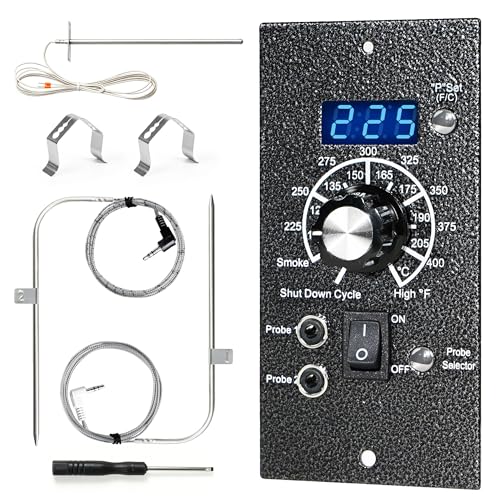 Digital Controller Kit for Traeger Pellet Grills ,BBQ Control Board Replacements Parts F/C Temperature Mode with Temperature Meat Probe RTD Sensor