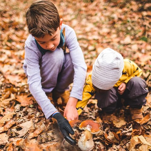 Garden Gloves with Claws Wild Field Work Gardening Yard Gloves Safe Glove for Planting, Digging, Collecting, Black