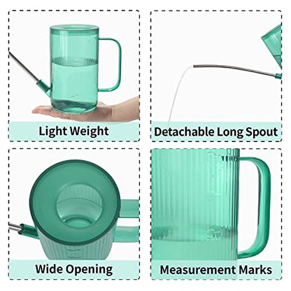 ONEDONE Watering Can Indoor Plants - Plant Watering Can 34 OZ, Long Spout Small Watering Can for House Plants Garden Potted Flowers with Spray Bottle, Squeeze Bottle Green - color: Green