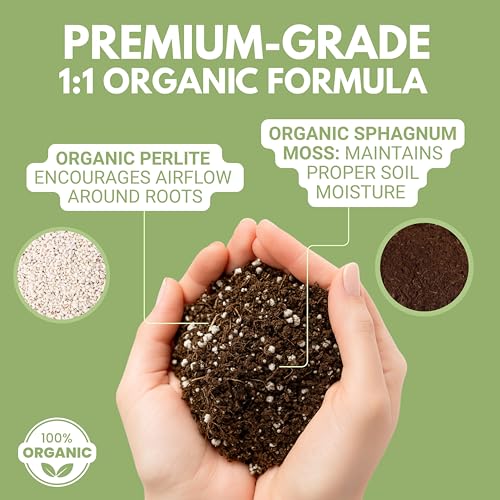 Organic Earth Carnivorous Plant Soil Mix - Large Size - Plant Food Peat Moss & Perlite for Carnivorous Plants - Terrarium Soil, Pitcher Plant Soil, Venus Fly Trap Soil