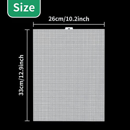 Cuyacili 2 Pack Fish Tank Divider, Plastic Grid Cuttable Grid Plate Fish Separator with 12 Suction Cups DIY Designed Clear Easy to Bent 10 * 13in - size: 10x13in