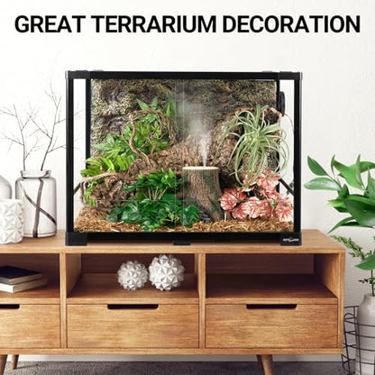 REPTIZOO Reptile Humidifier Fogger, Tree Trunk Humidifier with Top Mist Outlet, 1000ml Detachable Terrarium Humidifier Reptile Misting System Terrarium Decoration