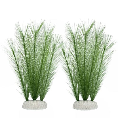 M2cbridge Plastic Fish Tank Plants Soft Silk Water Grass Reptile Waterweed for Terrarium Simulate Aquatic and Aquarium Landscape(2pcs,8") - size: 2pcs,8"