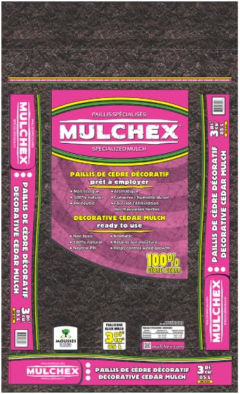 Cedar, 3.0 Cu. Ft. Perfect for Landscaping, Gardens, Potted Plants, and More! (Black) - color: Black