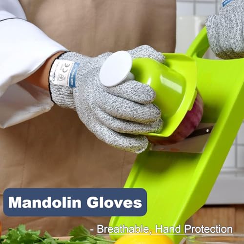 Dowellife Cut Resistant Gloves Food Grade Level 5 Protection, Safety Kitchen Cuts Gloves for Oyster Shucking, Fish Fillet Processing, Mandolin Slicing, Meat Cutting and Wood Carving. (Medium-12 Pairs) - size: Medium (Pack of 12), style: Original