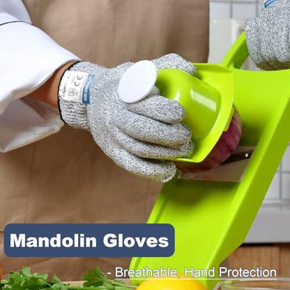 Dowellife Cut Resistant Gloves Food Grade Level 5 Protection, Safety Kitchen Cuts Gloves for Oyster Shucking, Fish Fillet Processing, Mandolin Slicing, Meat Cutting and Wood Carving. (Medium-12 Pairs) - size: Medium (Pack of 12), style: Original