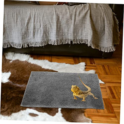 2PCS Reptile Mat Wear-Resistant Tortoise Bedding and Convenient Snake Carpet for Lizards Geckos and Terrapins Moisture-Absorbing Terrarium Accessory