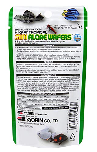 Hikari Mini Algae Wafers, 0.77 oz - size: 0.77 Ounce (Pack of 1)