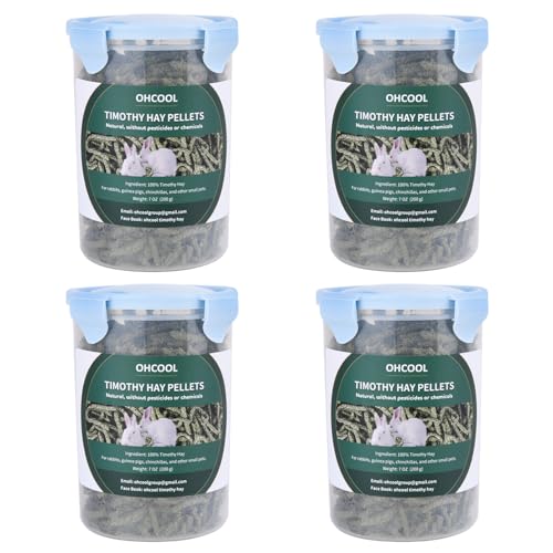 Timothy Hay Pellets, 28oz (4 * 7 oz) Small Pet Feed | 100% premium nutrition timothy pellets, ideal for tortoises and rabbits - size: 7 Ounce (Pack of 4)