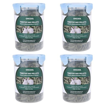 Timothy Hay Pellets, 28oz (4 * 7 oz) Small Pet Feed | 100% premium nutrition timothy pellets, ideal for tortoises and rabbits - size: 7 Ounce (Pack of 4)