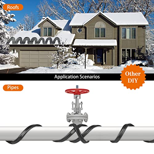 30FT Pipe Heat Tape, -40°F Freeze Protection,Heat Tape for Water Pipes | Heat Tape for Water Pipes,Freeze Protected Water Pipe Heating Cable 120V 5W/ft