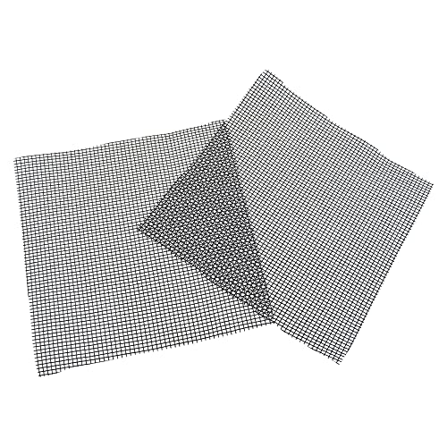 HAHIYO 50PCs 4Inch/10Cm Black Square Glassfibre Flower Pot Hole Mesh Pad Bottom Grid Mat Bonsai Drainage mesh Hole Screens Gasket Prevent Soil Loss Breathable Gasket Drainage Netting for Bonsai - size: Square-4In-50P