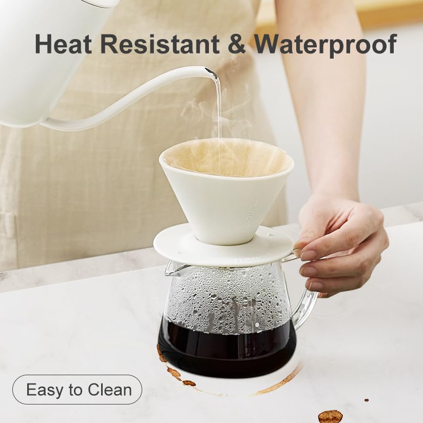 Silicone Mats for Kitchen Counter, Treerit 47.24"x 23.62" Extra Large Silicone Countertop Protector, Non-slip Heat Resistant Mats for Countertop, Shipped Rolled Up, No Creases, White Translucent - color: White Translucent