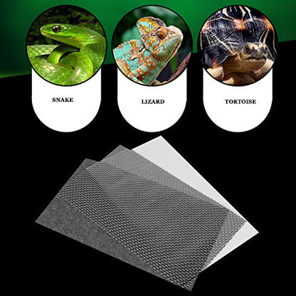 Zerodis Reptile Carpet, 3 in 1 Lizard Cage Mat Snake Bedding Multi-Functional Reptiles Pets Mat Moisturizing Pad Carpet for Bearded Dragon Turtles IguanaTortoises