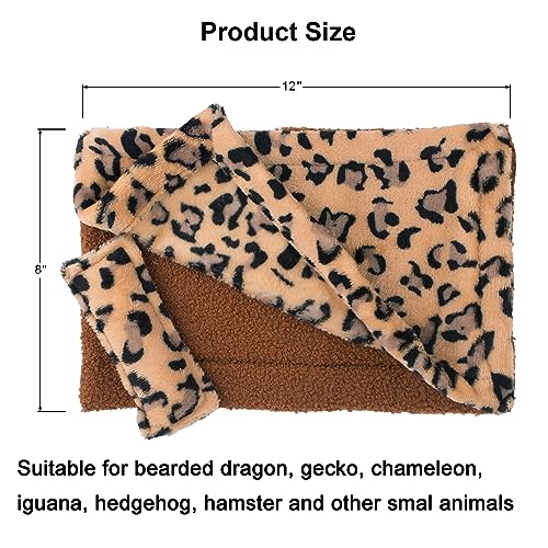 Bearded Dragon Bed Blanket Pillow Set, Soft Lizard Sleeping Bag | Bearded Dragon Tank Accessories, Cozy Plush Fabric, Warm Hideout Nest, Fits Bearded Dragons & Small Reptiles