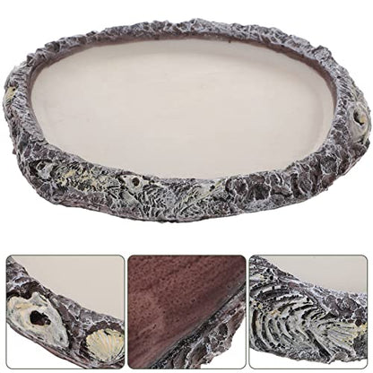 Abaodam Reptile Water Dish for Snakes and Lizards Multi-use Food Storage Basin Reptile Water Holder for Feeding and Hydration for Terrariums and Pet Enclosures
