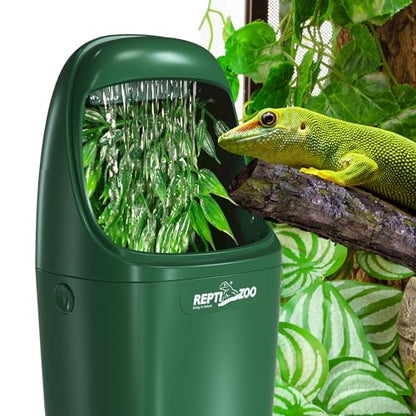 REPTIZOO Reptile Waterfall Automatic Reptile Drinking Fountain Water Dispenser, Chameleon Water Fountain Water Dripper for Bearded Dragon Iguana Frog Gecko