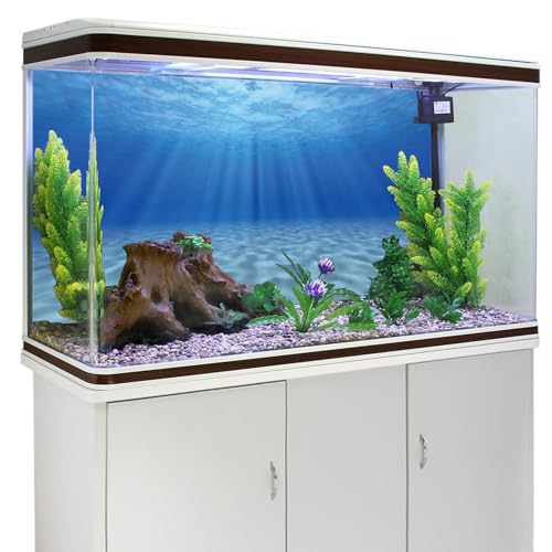 AWERT Undersea Aquarium Backdrop Sunshine Fish Tank Background 36x18 inches | AWERT Ocean Floor Underwater World Vinyl Background - size: 36 x 18 inches