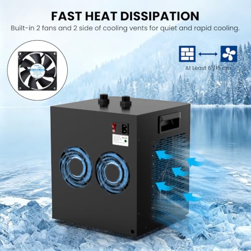 79 Gal Aquarium Chiller, 1/3 HP Fish Tank Water Chiller, Hydroponic Water Chiller with Touch Screen, Hydroponics System Axolotl Jellyfish Coral Reef 300L