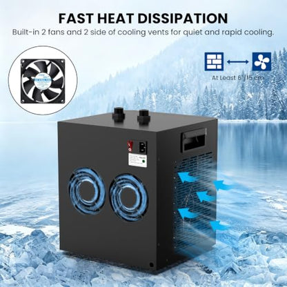 79 Gal Aquarium Chiller, 1/3 HP Fish Tank Water Chiller, Hydroponic Water Chiller with Touch Screen, Hydroponics System Axolotl Jellyfish Coral Reef 300L