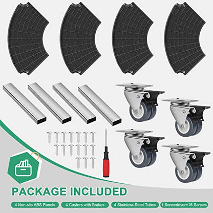 sanyi Plant Caddy with Wheels Heavy Duty, 15-21" Adjustable Plant Stand | Large Plant Dolly Cart for Vertical Garden Tower, Vertical Planters, Patio Umbrella Base, Plant Pots, Trash Can,Black - color: Black, size: 1