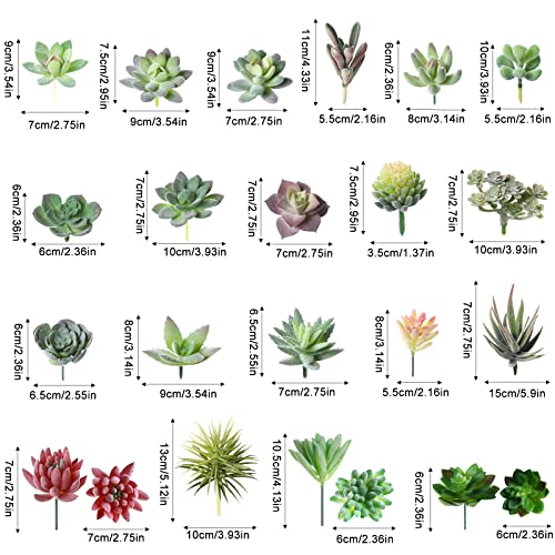 Yunsailing 40 Pieces Artificial Succulent Plants Faux Realistic Unpotted Mini Succulents for DIY Garden Home Office Indoor Decor (Fresh) - style: Fresh