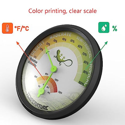 Pet Rearing Box Gauge Reptile Temperature Thermometer Humidity Hygrometer High-Accuracy VivariumTank Supplies 1pc/2Pcs Measurement - color: B