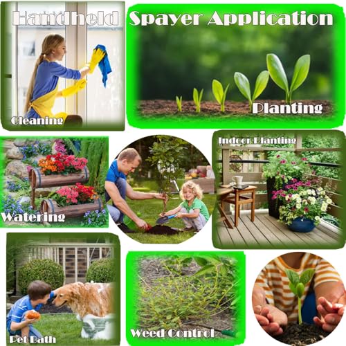 2 Pack Handheld Pump Sprayer, Garden Pressure Water Spray Bottle | Spraying Bottle with Adjustable Brass Noozle for Houseplant Watering, Lawn Care, Household Cleaning & Patio Maintenance - color: 1.5L-Grey-2PCS