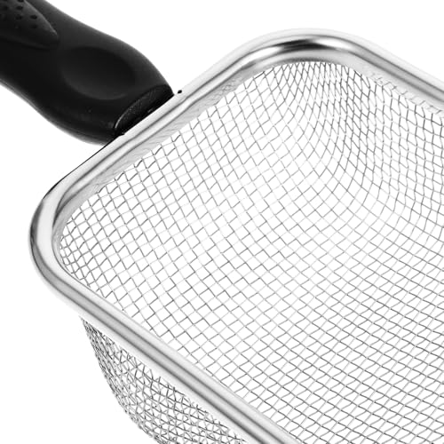VANZACK Metal Cat Litter Scoop with Plastic Handle, Stainless Steel Mesh Sand Waste Shovel 2.8x2.8mm for Reptile Terrarium and Cat Litter Box Cleaning