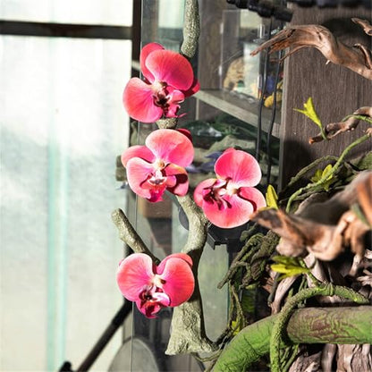 Reptiles Decoration Terrariums Plant Corner Climbing Branch Suction Cup Aquariums Artificial Vine for Snake Bearded Dragon - size: B